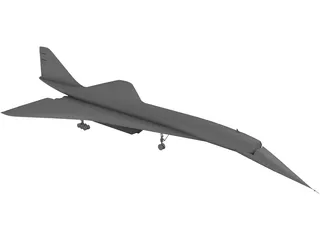 Tupolev Tu-144 3D Model