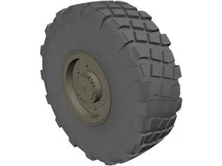 HMMWV Mud Tire 3D Model