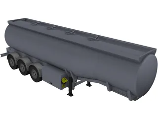 Tanker Semi Trailer 3D Model