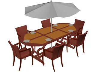 Picnic Table 3D Model