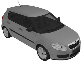 Skoda Fabia II (2010) 3D Model