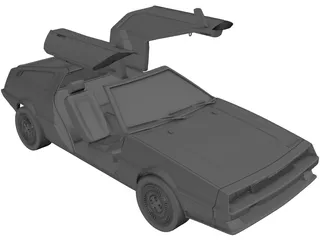 DMC DeLorean (1980) 3D Model