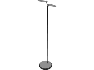 LED Telescope Floor Lamp 3D Model