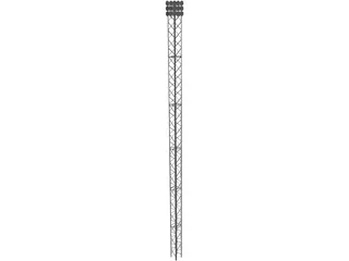 Self-Sustaining Steel Tower 36 Meters 3D Model