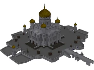 Taj Mahal Mosque 3D Model