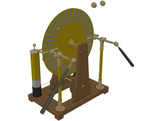 Wimshurst Machine 3D Model