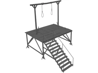 Woodern Gallows 3D Model