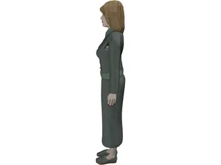 Reception Girl 3D Model