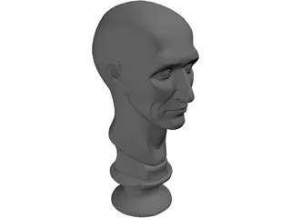 Old Man Head 3D Model