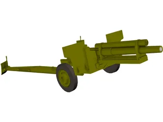 Canadian Howitzer 105mm 3D Model