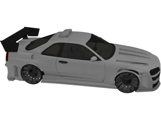 Nissan Skyline [Tuned] 3D Model