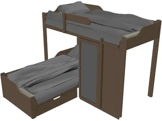 Bunk Bed 3D Model