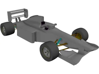 Sauber F1 Car 3D Model