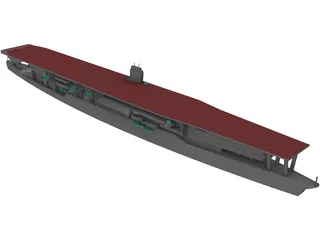 Akagi Aircraft Carrier 3D Model