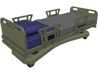 Hospital Bed 3D Model