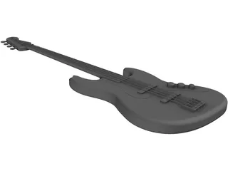 Bass Guitar Four String 3D Model