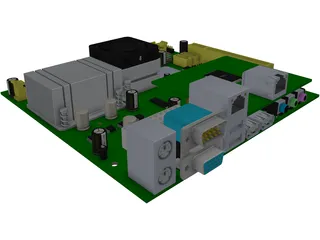 Motherboard Mini ITX 3D Model