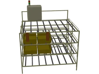 Parts Supply Rack 3D Model