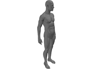 Man Athlete Standing 3D Model