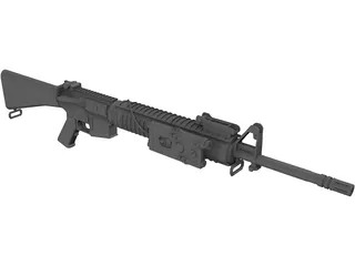 M16 EX Rifle 3D Model