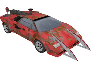 Lamborghini Countach War 3D Model