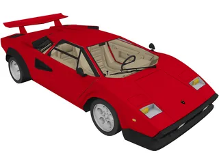 Lamborghini Countach LP500 3D Model
