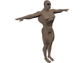 Athlete Big Guy 3D Model