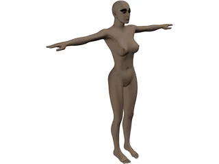 Girl Teen Nude 3D Model