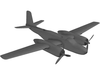 Douglas A-26 Invader 3D Model