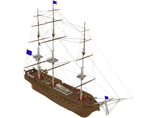 Constitution Ship 3D Model