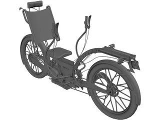 Recumbent Electric Bicycle 3D Model