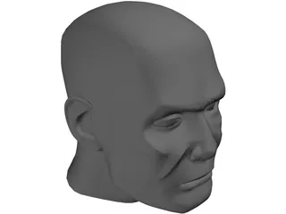 Male Human Head 3D Model