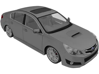 Subaru Legacy (2010) 3D Model