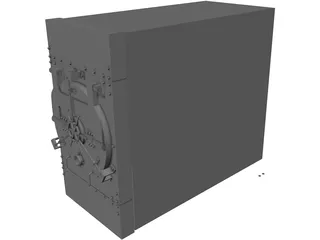 Secure Vault with Laser Security 3D Model