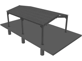 Carport Steeldeck 3D Model