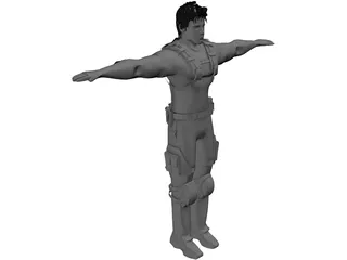 Chris Redfield 3D Model