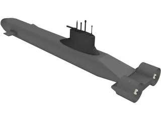 Typhoon Submarine 3D Model