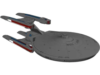 USS Stargazer 3D Model