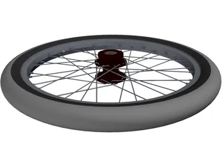 Trike Front Wheel 18 inch 3D Model