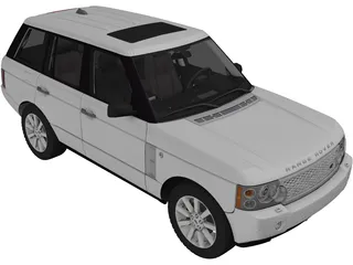 Range Rover Supercharged (2008) 3D Model