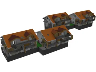 Houses Buildings 3D Model