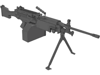 M249 LMG 3D Model