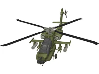 Boeing AH-64A Apache 3D Model