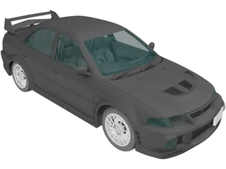 Mitsubishi Lancer Evolution VI GSR (1999) 3D Model