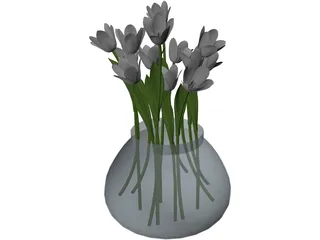Flower White 3D Model