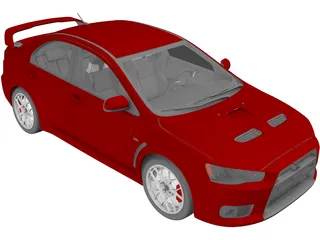 Mitsubishi Lancer Evo X 3D Model