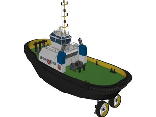 Tug Boat 3D Model