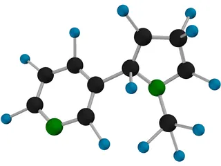 Nicotine Molecule 3D Model - 3DCADBrowser