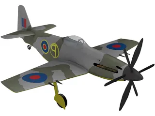 Martin Baker MB 5 3D Model