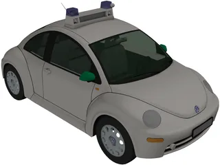 Volkswagen Beetle Police 3D Model